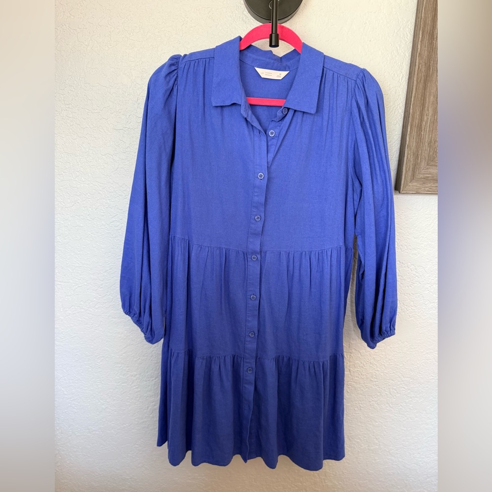 LC Lauren Conrad Royal Blue Long Sleeve Dress